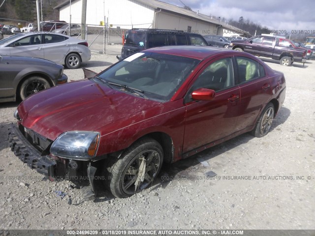 4A3AB76T98E023393 - 2008 MITSUBISHI GALANT RALLIART RED photo 2