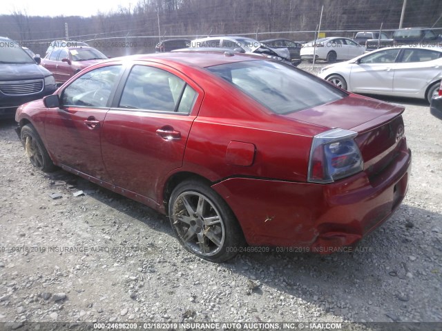 4A3AB76T98E023393 - 2008 MITSUBISHI GALANT RALLIART RED photo 3