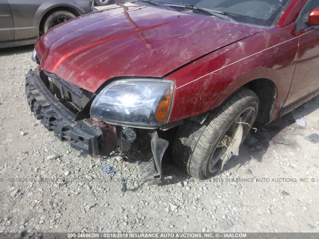 4A3AB76T98E023393 - 2008 MITSUBISHI GALANT RALLIART RED photo 6