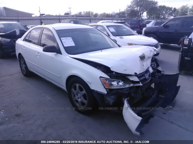 5NPEU46F36H095193 - 2006 HYUNDAI SONATA GLS/LX WHITE photo 1