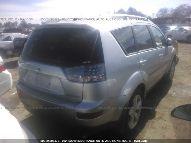 JA4MT41X67U013375 - 2007 MITSUBISHI OUTLANDER XLS SILVER photo 4