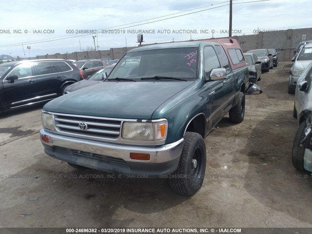 JT4UN24D0V0036774 - 1997 TOYOTA T100 XTRACAB SR5 GREEN photo 2