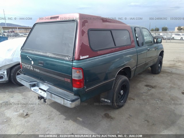 JT4UN24D0V0036774 - 1997 TOYOTA T100 XTRACAB SR5 GREEN photo 4