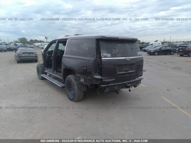 1GYS4KKJ1GR226403 - 2016 CADILLAC ESCALADE ESV PLATINUM Bənövşəyi foto 3