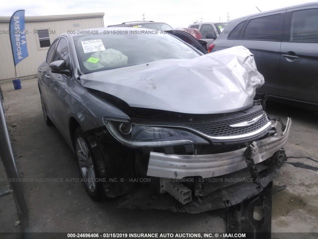 1C3CCCAB0FN662540 - 2015 CHRYSLER 200 LIMITED SILVER photo 1