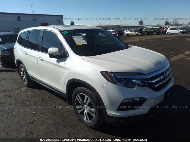 5FNYF6H7XGB064757 - 2016 HONDA PILOT EXLN WHITE photo 1