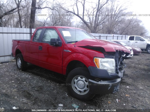 1FTEX1E84AKE21182 - 2010 FORD F150 SUPER CAB RED photo 1