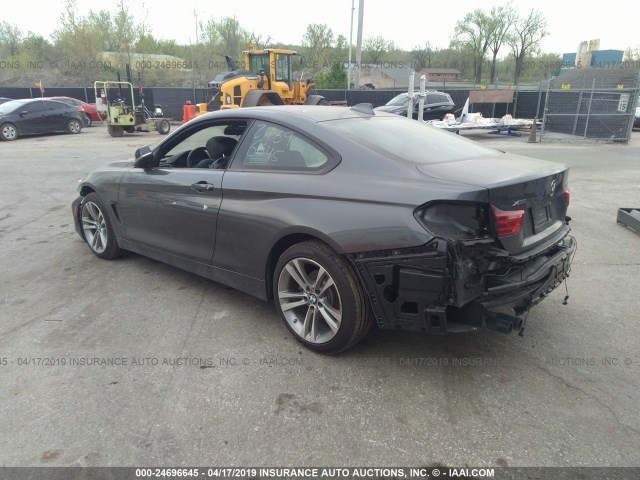 WBA3N5C51EF717379 - 2014 BMW 428 XI GRAY photo 3