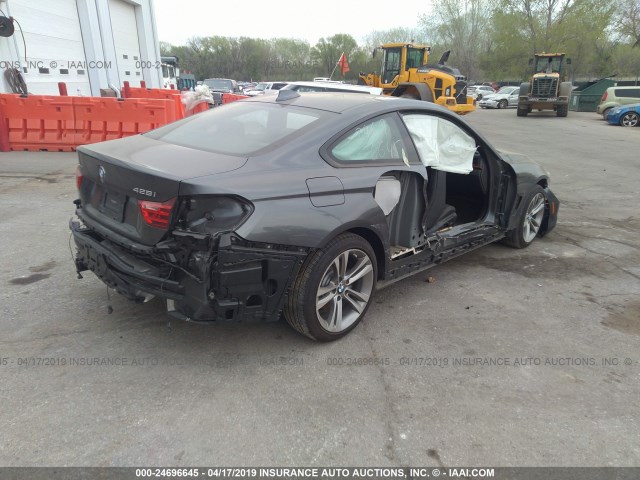 WBA3N5C51EF717379 - 2014 BMW 428 XI GRAY photo 4