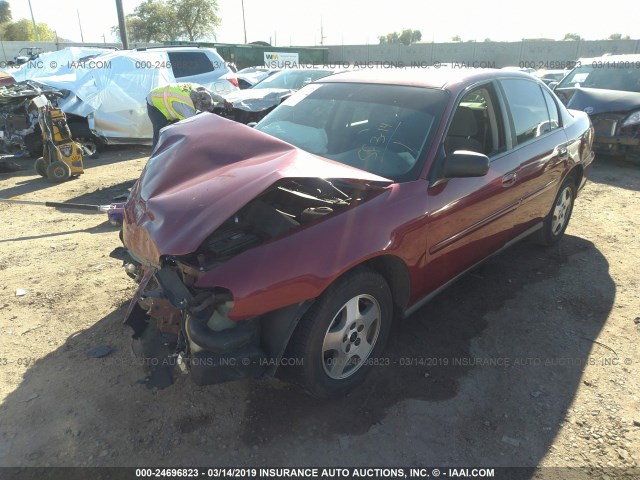 1G1ND52F84M702938 - 2004 CHEVROLET CLASSIC RED photo 2