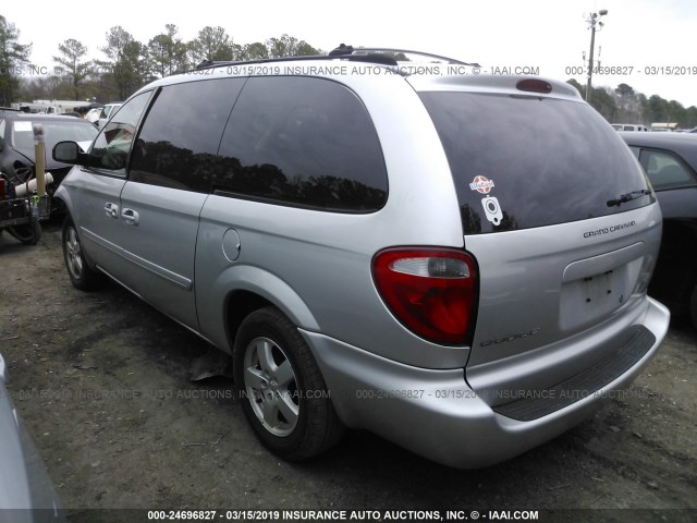 2D4GP44L46R669783 - 2006 DODGE GRAND CARAVAN SXT SILVER photo 3