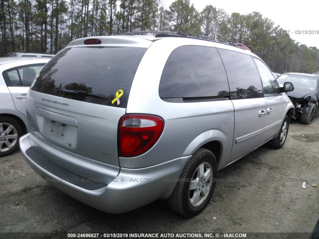 2D4GP44L46R669783 - 2006 DODGE GRAND CARAVAN SXT SILVER photo 4