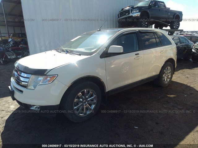 2FMDK49C27BB42922 - 2007 FORD EDGE SEL PLUS WHITE photo 2