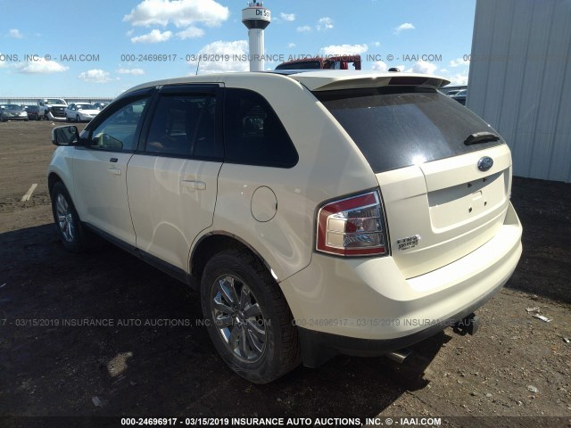 2FMDK49C27BB42922 - 2007 FORD EDGE SEL PLUS WHITE photo 3