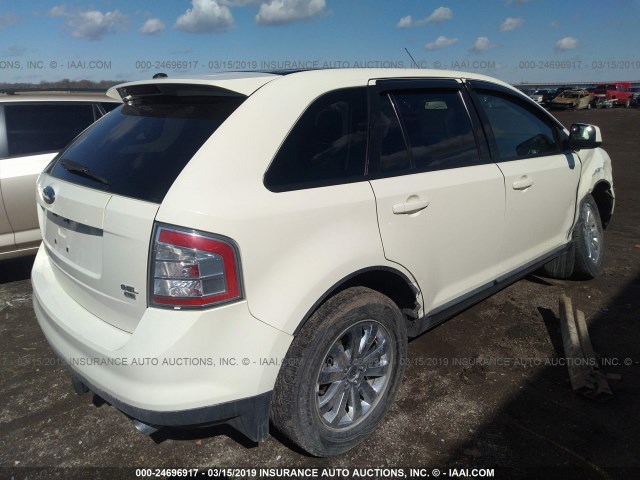 2FMDK49C27BB42922 - 2007 FORD EDGE SEL PLUS WHITE photo 4