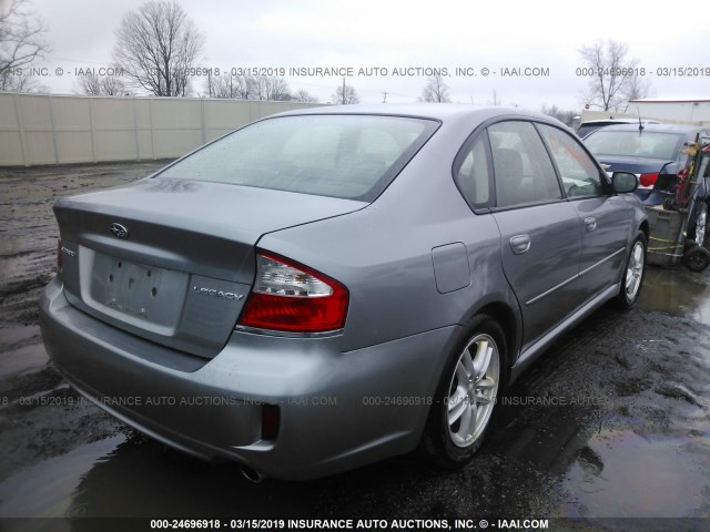 4S3BL616197227479 - 2009 SUBARU LEGACY 2.5I GRAY photo 4