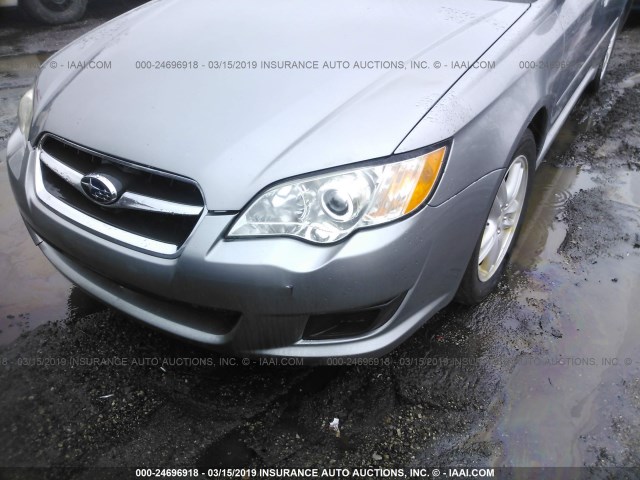 4S3BL616197227479 - 2009 SUBARU LEGACY 2.5I GRAY photo 6