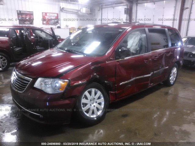 2C4RC1BG7DR809716 - 2013 CHRYSLER TOWN & COUNTRY TOURING RED photo 2