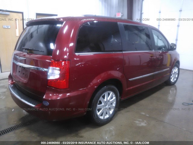 2C4RC1BG7DR809716 - 2013 CHRYSLER TOWN & COUNTRY TOURING RED photo 4