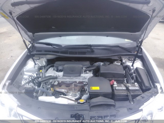 4T4BF1FK4DR324669 - 2013 TOYOTA CAMRY L/SE/LE/XLE SILVER photo 10