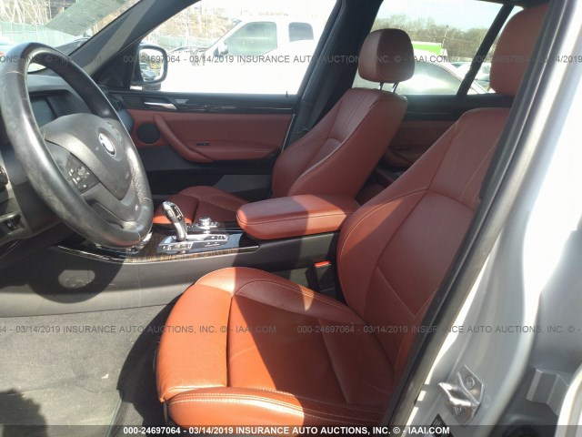 5UXWX9C5XD0D08351 - 2013 BMW X3 XDRIVE28I ვერცხლისფერი ფოტო 5