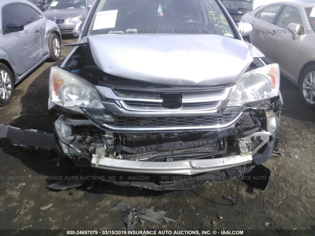 5J6RE4H71AL083076 - 2010 HONDA CR-V EXL SILVER photo 6