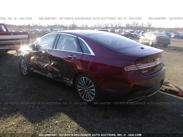 3LN6L5D95JR628785 - 2018 LINCOLN MKZ SELECT RED photo 3