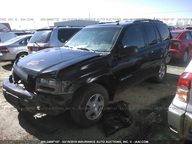 1GNDT13S642370396 - 2004 CHEVROLET TRAILBLAZER LS/LT BLACK photo 2