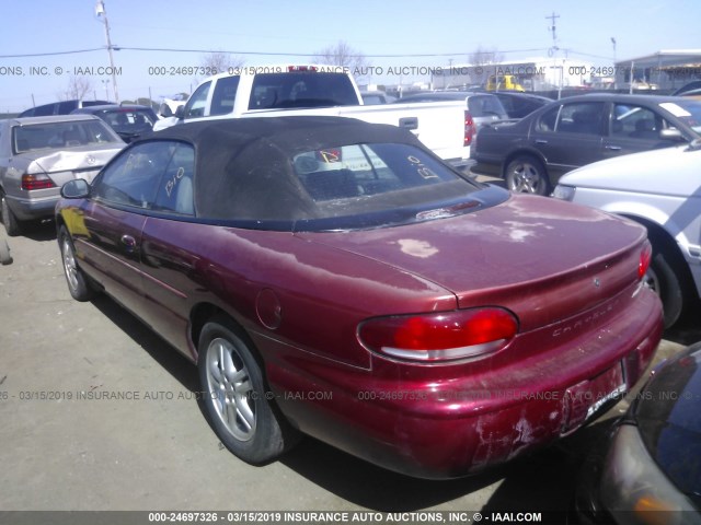 3C3EL55H6TT242439 - 1996 CHRYSLER SEBRING JXI RED photo 3