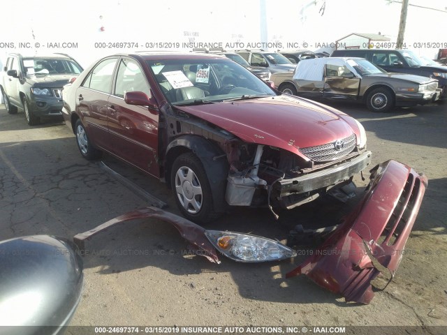 4T1BE32K12U078174 - 2002 TOYOTA CAMRY LE/XLE/SE RED photo 1