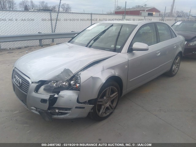 WAUDF78E56A033357 - 2006 AUDI A4 2.0T QUATTRO SILVER photo 2