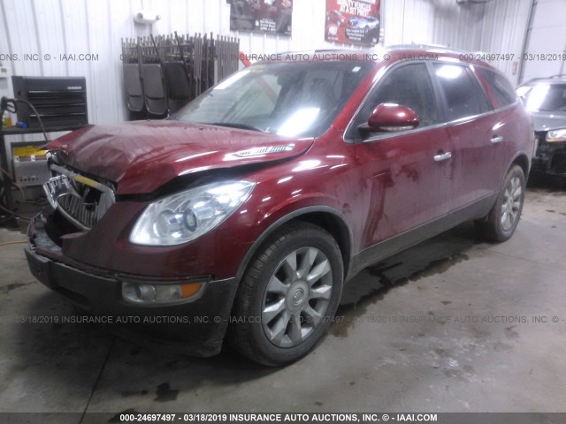 5GAKVDED1CJ274188 - 2012 BUICK ENCLAVE RED photo 2