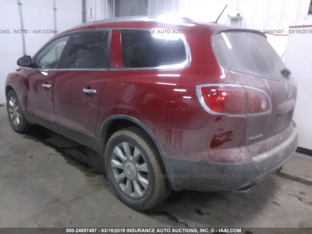 5GAKVDED1CJ274188 - 2012 BUICK ENCLAVE RED photo 3