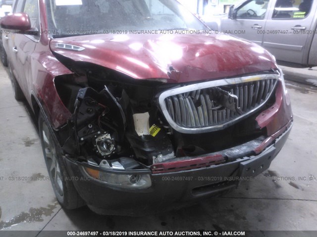 5GAKVDED1CJ274188 - 2012 BUICK ENCLAVE RED photo 6