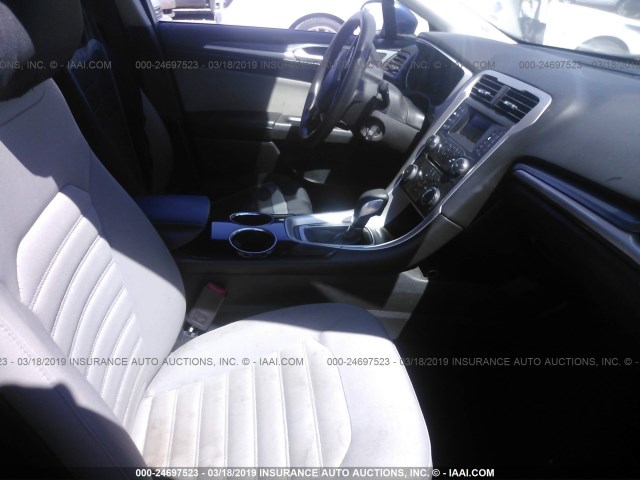 3FA6P0G70DR263724 - 2013 FORD FUSION S BLUE photo 5