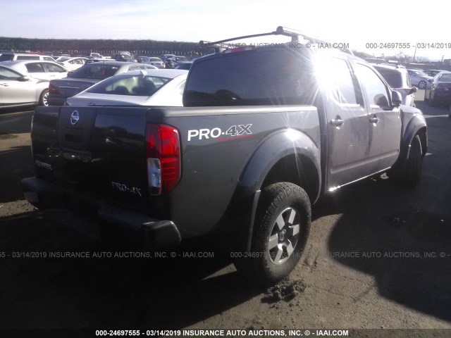 1N6AD0ERXBC425045 - 2011 NISSAN FRONTIER S/SV/SL/PRO-4X GRAY photo 4