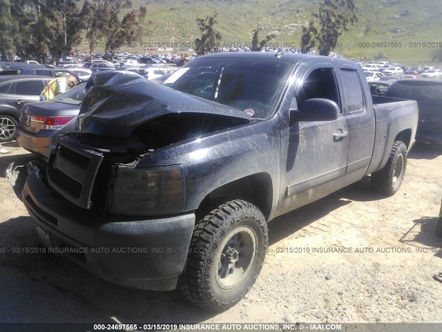 1GCRKSE77DZ234155 - 2013 CHEVROLET SILVERADO K1500 LT BLACK photo 2