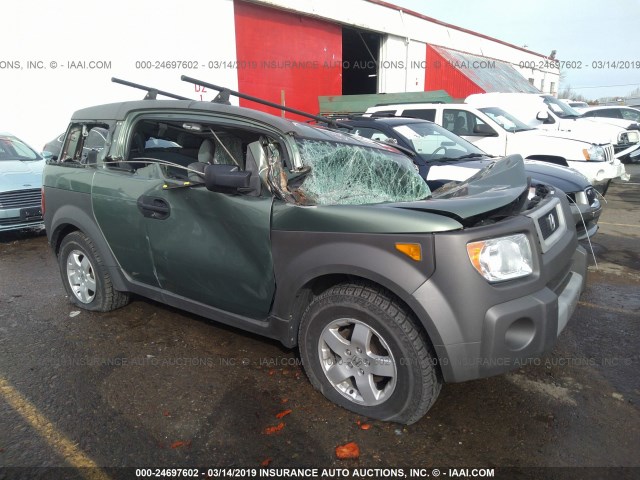 5J6YH275X4L031361 - 2004 HONDA ELEMENT EX GREEN photo 1