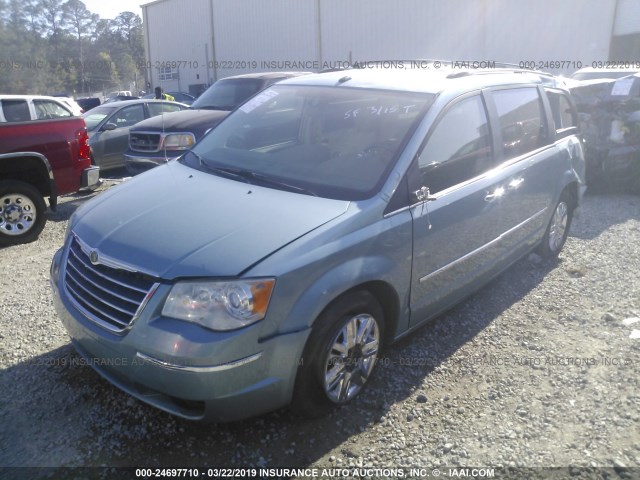 2A8HR64X19R513045 - 2009 CHRYSLER TOWN & COUNTRY  GREEN photo 2