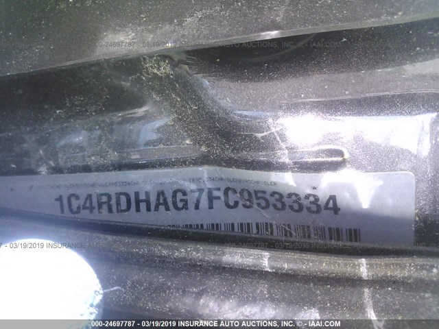 1C4RDHAG7FC953334 - 2015 DODGE DURANGO SXT GRAY photo 9