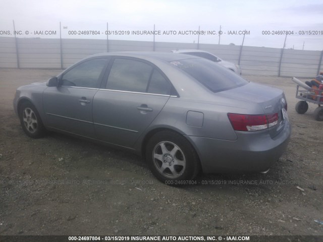 5NPEU46F76H153760 - 2006 HYUNDAI SONATA GLS/LX GRAY photo 3