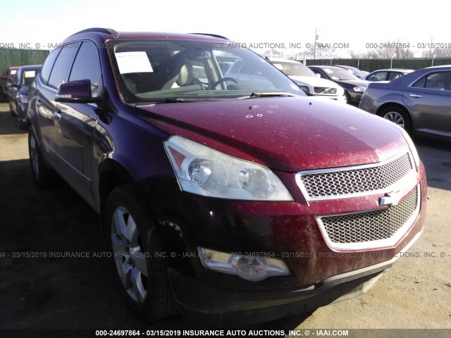 1GNKVLED6BJ289560 - 2011 CHEVROLET TRAVERSE LTZ MAROON photo 1