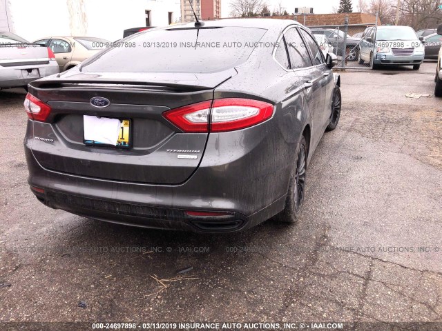 3FA6P0K92FR297465 - 2015 FORD FUSION TITANIUM GRAY photo 4