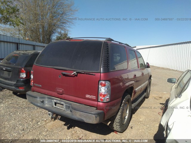 1GKEC13T75R151465 - 2005 GMC YUKON MAROON photo 4