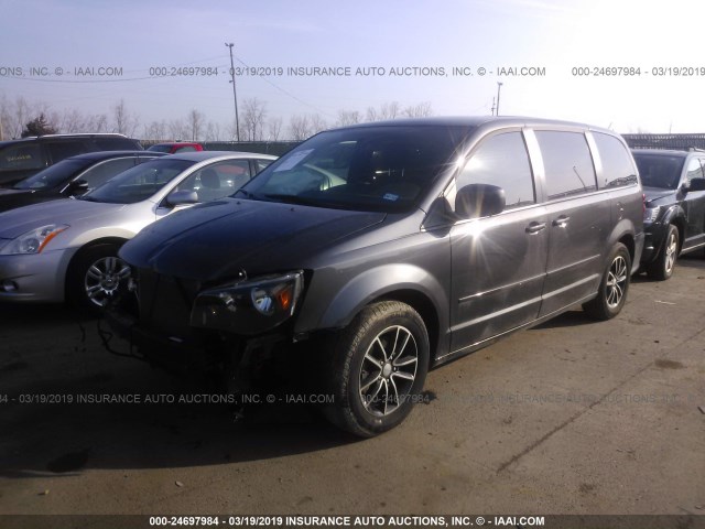 2C4RDGEG3GR249094 - 2016 DODGE GRAND CARAVAN R/T GRAY photo 2