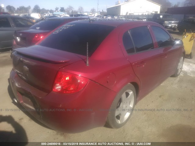 1G1AM58B387169744 - 2008 CHEVROLET COBALT SPORT RED photo 4