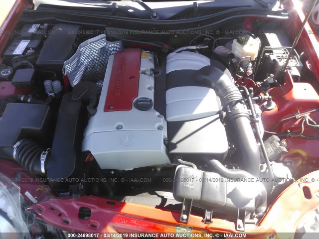 WDBKK49F02F249902 - 2002 MERCEDES-BENZ SLK 230 KOMPRESSOR RED photo 10