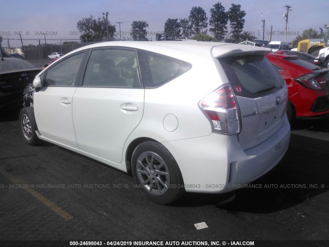 JTDZN3EUXHJ058287 - 2017 TOYOTA PRIUS V WHITE photo 3