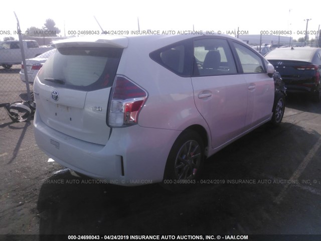 JTDZN3EUXHJ058287 - 2017 TOYOTA PRIUS V WHITE photo 4