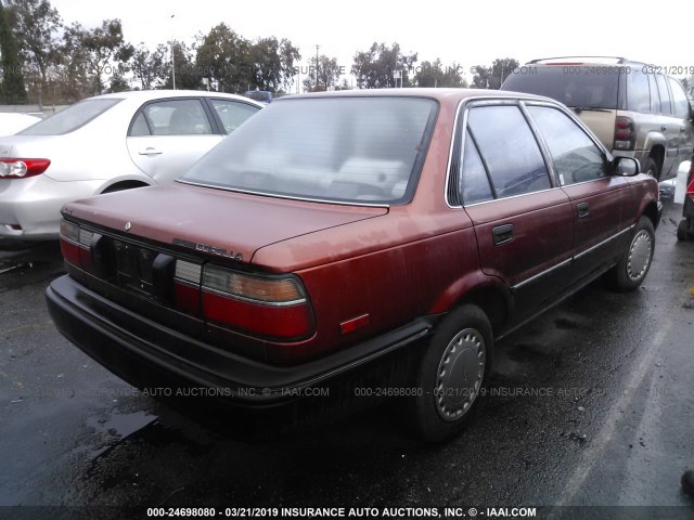 JT2AE93E4J3146055 - 1988 TOYOTA COROLLA LE RED photo 4